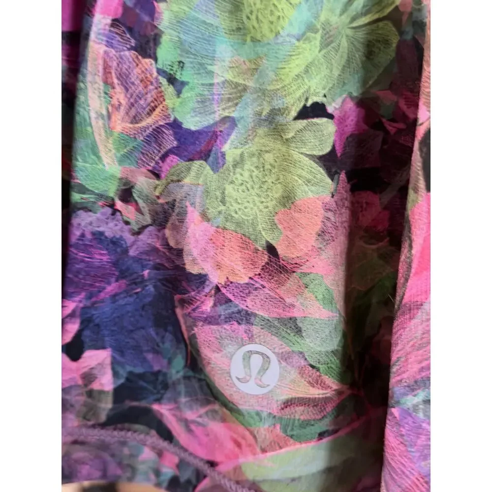 Lululemon sheer mesh floral print skirt skirt size 12 tennis pickleball active